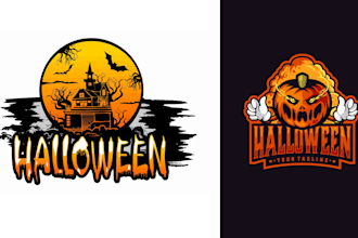 create awesome and gorgeous halloween logo design