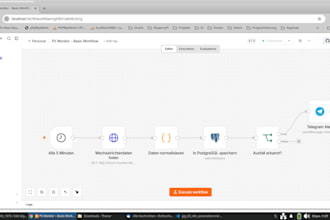 build your n8n workflow automation with database and API integration