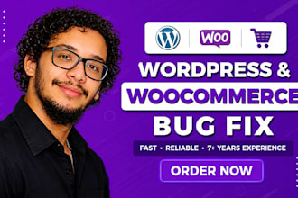 fix any wordpress or woocommerce bug fast