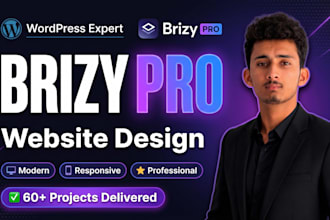 design a stunning business website using brizy pro