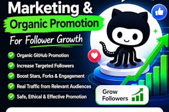 do github marketing and organic promotion for follower growth