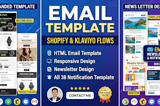 design , brand shopify email template or flow