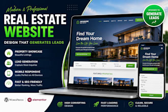 design a modern real estate website for agents and agencies