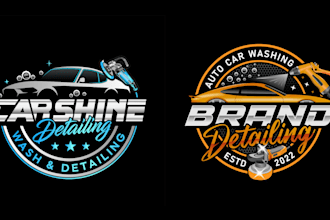 create exclusive and marvelous auto detailing logo design