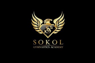 creative bold and unique logo for diamond elite gymnastics