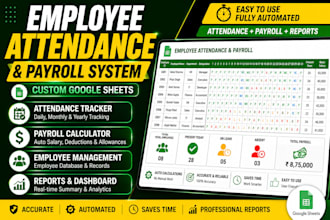 create attendance tracker and payroll calculator in google sheets