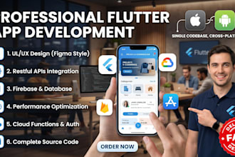develop a cross platform flutter app for ios and android
