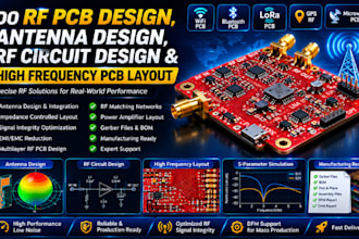do rf pcb design, antenna design rf circuit design and high frequency pcb layout