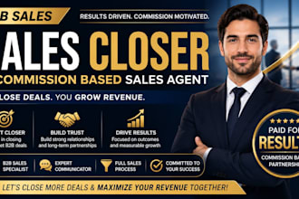 be your ai powered b2b  lead, sales closer and commission based sales agent