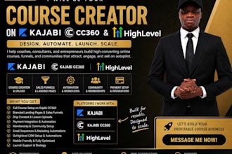 course creator 360 gohighlevel kajabi online gohighlevel course ghl cc360