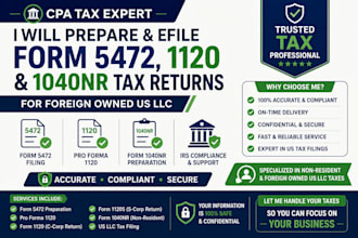 file form 5472 form 1120 for non resident US llc tax filing