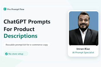 create chatgpt prompts for ecommerce product descriptions