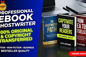 be your finance, business and self help ebook ghostwriter