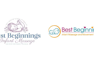 create professional and specially infant massage logo design