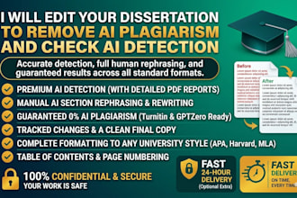edit your dissertation to remove ai plagiarism and check ai detection