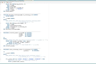 write and optimize oracle plsql packages, procedures and business logic