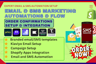 setup email SMS marketing shopify integration flows email campaign klaviyo brevo
