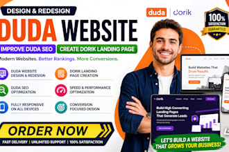 design and redesign duda website improve duda SEO create dorik landing page