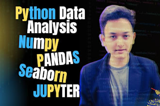 do anything related to python, pandas, numpy, seaborn and jupyter notebook