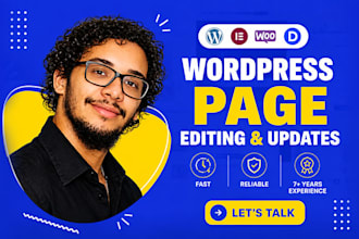 edit your wordpress page, text, image or layout