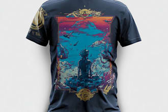 create professional streetwear and merch t shirt designs