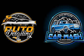 design awesome unique auto detailing logo with unlimited revision