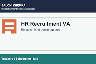 be your HR recruitment virtual assistant for hiring tasks
