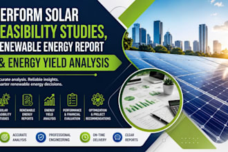 perform solar feasibility studies, renewable energy report energy yield analysis