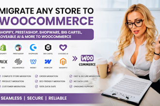 migrate shopify prestashop shopware big cartel loveable ai to woocommerce store