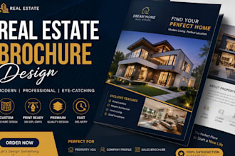 design a real estate brochure for property listings and marketing