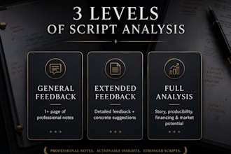 give you professional feedback on your screenplay