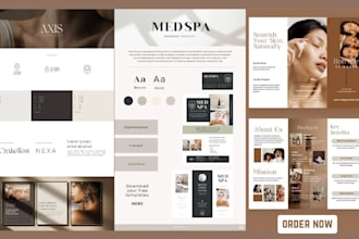 design med spa clinic art direction brand style guide kit treatment brochure