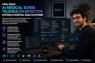 build ai medical scribe  telehealth detective system and hospital saas platform