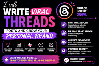 write viral threads posts and grow your personal brand