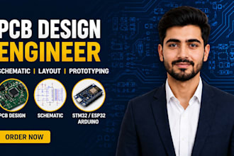 design pcb, schematic, hardware prototype, esp32, stm32, esp8266 and arduino