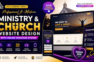 build ministry and church website with online donation system