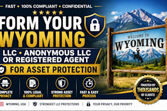 form your wyoming llc anonymous llc or registered agent for asset protection