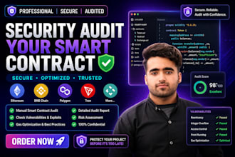 do solidity, smart contract, nft, blockchain audit for security