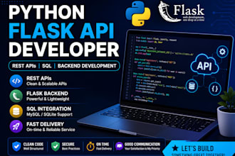 develop python flask rest apis with sql integration