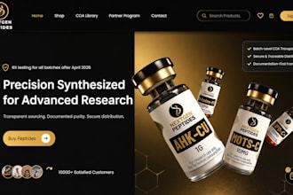 build peptide website research peptide website woocommerce peptide website