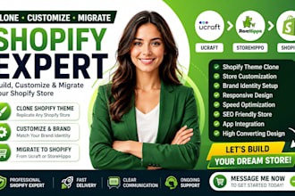 clone shopify theme customize brand identity migrate ucraft storehippo site