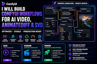 build comfyui workflows for ai video animatediff and svd