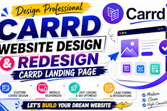 design professional carrd website design and redesign carrd landing page website