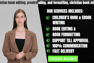 do christian book editing, proofreading, and formatting, christian book editor