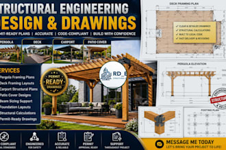 pergola structural design deck framing carport plans and permit drawings