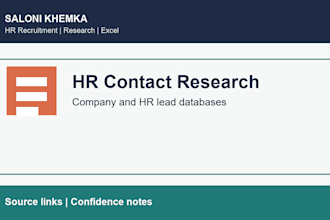 build an HR contact and company research database