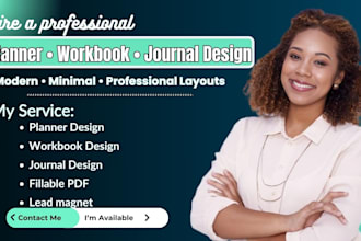 do planner design workbook design journal design fillable PDF lead magnet design