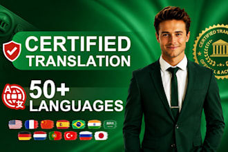 certifie translation of official legal documents in 50