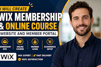 design wix membership website wix online course website member portal