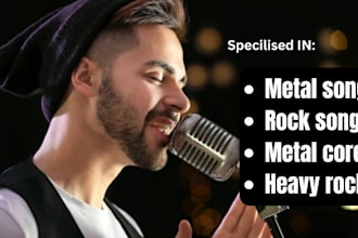 be your male metal, rock singer, heavy metal vocalist, rock metal vocals